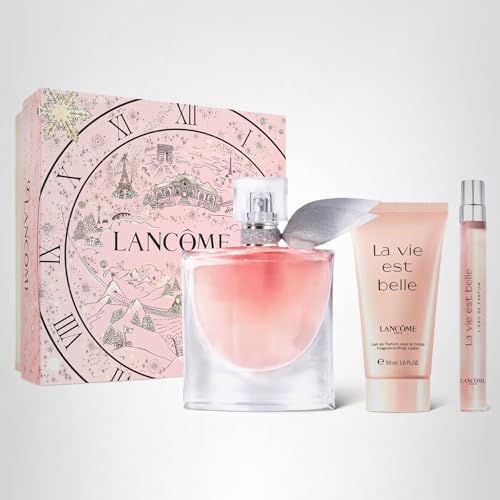 Lancôme La Vie Est Belle Gift Set - Full-Size Refillable La vie est belle Eau De Parfum Spray 1.7 fl. oz, Purse Spray 0.34 fl. Oz, Body Lotion 1.6 fl. oz.- Limited Edition Gift Set for Women