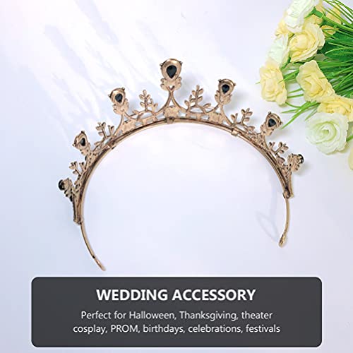 Baroque Tiara Baroque Vintage 1pc Baroque Crown Grace Women's Rhinestones Set Baroque Queen Baroque Black