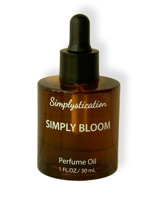 Simplystication Simply Bloom – Alcohol-Free Skin Parfum for Women – Inspired by Gcci Bloom – Long-Lasting, Hydrating Eau de Parfum with MCT Liquid Coconut Oil – 1 oz (30 ml Dropper)
