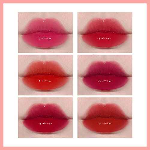 Eakroo 6 Colors Lip Tint Stain Mini Liquid Lipstick, Lip Gloss for Women, Blush for Cheeks, Lip Stain Long Lasting Waterproof, Lip Makeup, Cute Stuff, Non-Stick Cup, High Pigment, Vivid Color