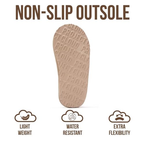 Project Cloud Kids Boots 100% Genuine Leather - Water Resistant Toddler Girl Boots with Australian Shearling - Safe Non Slip Kid & Toddler Booties & Comfortable Kids Shoes (DreamOn, SANSUEDE,7)