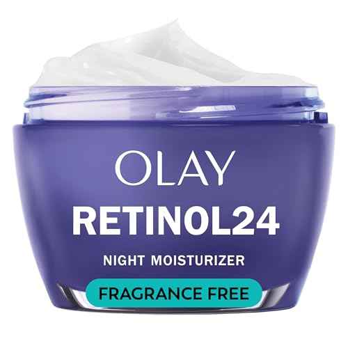 Olay Retinol 24 Face Moisturizer, Anti-Aging Night Cream for Women, Fragrance-Free, Non Greasy - Anti-Wrinkle, Smooth Fine Lines, Tightening, Hydrating Skin Care - Peptides, Glycerin, 1.7 Oz