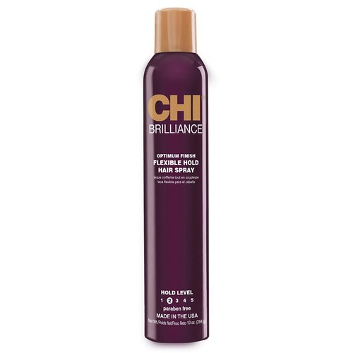 CHI Brilliance Finish Flexible Hold Spray - Light-Hold Finishing Spray for Taming Flyaways | 10 Oz