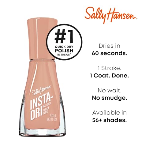 Sally Hansen Insta-Dri Nail Polish Chrome Top Coat | Quick Dry, Long Lasting, Streak-Free Shine, Opaque | Lustrous Gold | Metallic Gold Nail Polish