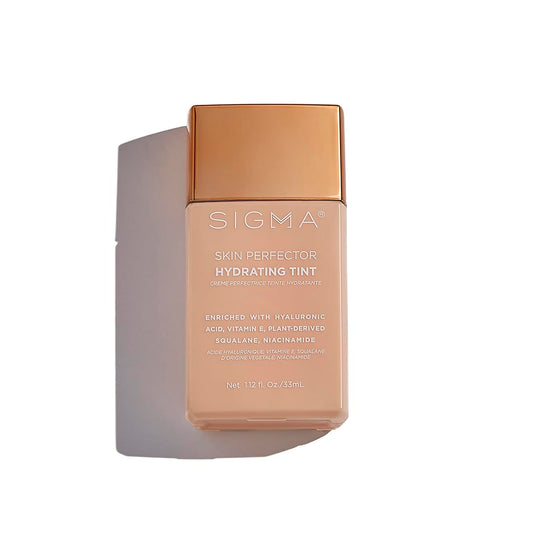 Sigma Beauty Skin Perfector Hydrating Tint - Lightweight Buildable Foundation in Light Beige (2) with Hyaluronic Acid & Niacinamide