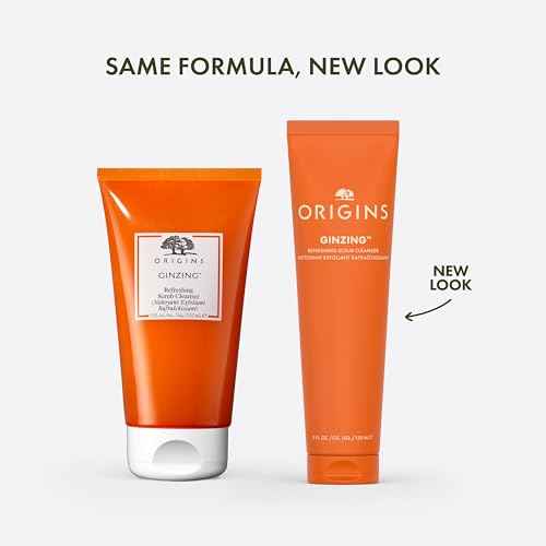 Origins GinZing Gentle Exfoliating Cleanser | Visibly Refines Pores & Brightens | With Caffeine, Ginseng & Jojoba Beads, 5 Fl Oz