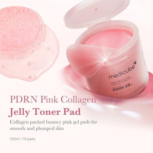 Medicube Pink PDRN Day & Night Gel Duo - Salmon DNA Collagen Jelly Mask & Pads (4 Pack)