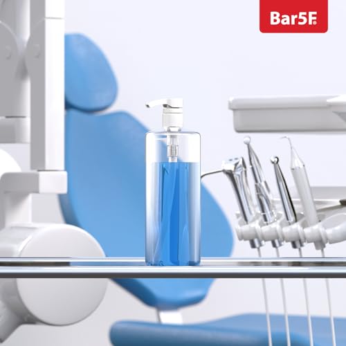 Bar5F Pump Bottle 32-Ounce 1-Liter Empty for Shampoo Conditioner Body Wash Lotion BPA-Free Crystal-Clear