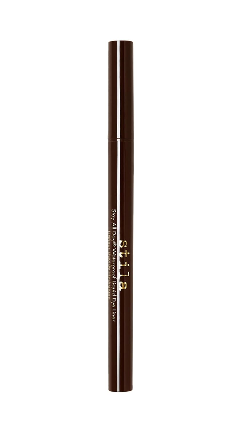 Stila Waterproof Liquid Eyeliner - Stay All Day Formula with Fine Brush Tip | Smudge-Proof, Satin Finish