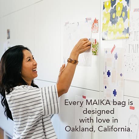 maika Recycled Canvas Travel Pouch, Hana, Blue, Medium