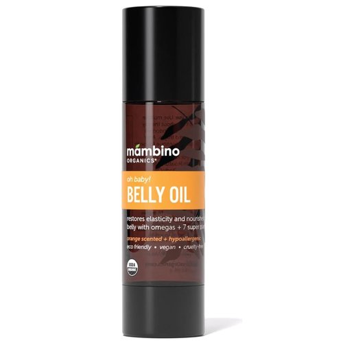 Mambino Organics Oh Baby! Belly Oil - Organic Stretch Mark Oil for Pregnancy & Postpartum | 2 Fl Oz
