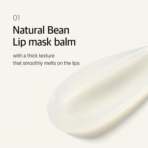 Mixsoon Natural Bean Lip Mask Balm - Hydrating & Softening Vegan Formula | 11g / 0.37 fl. oz.
