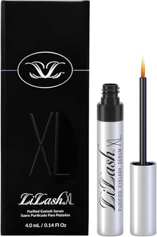 LiLash Purified Eyelash Serum to Grow Longer & Fuller-Looking Lashes - Eyelash Growth Enhancer, Safe for Use with Contacts, Lash Extensions, Sensitive Eyes - Vegan & Cruelty-free (2mL, 90-Day Supply)