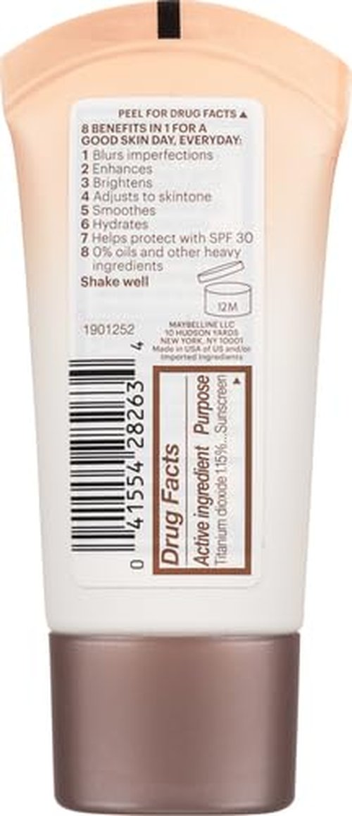 Maybelline Dream Fresh BB Cream - 8-in-1 Hydrating Beauty Balm with SPF 30 | Light/Medium, 1 Fl Oz