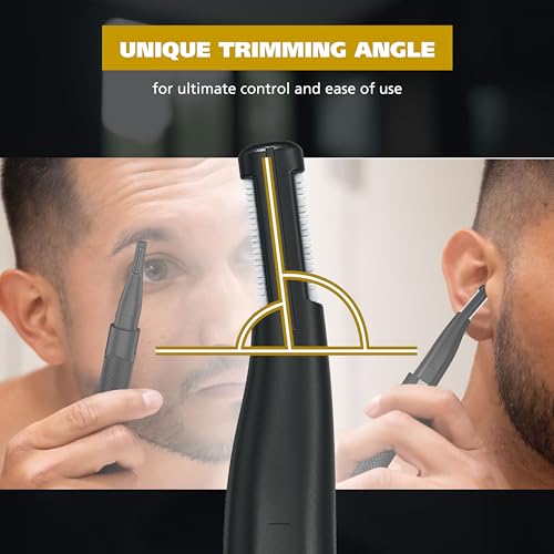 Wahl Manscaper ® 2 in 1 Lithium Battery Tactical® Dual Sided Eyebrow Trimmer and Nose Hair Trimmer for Men – Model 3023805
