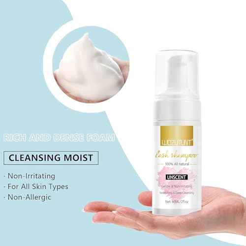 Eyelash Extension Cleanser Lash Mousse Lash Shampoo for Extensions, USB Mini Portable Fan Rechargeable Electric Handheld Air Conditioning (lash kit-handheld fan)