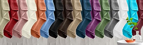 DAN RIVER 100% Ring Spun Cotton Premium Bath Towels, 27x54 inches, Pack of 4, Grey, 550 GSM - Soft, Lightweight, Highly Absorbent Towels for Bathroom, Spa, Gym, Perfect for Daily use