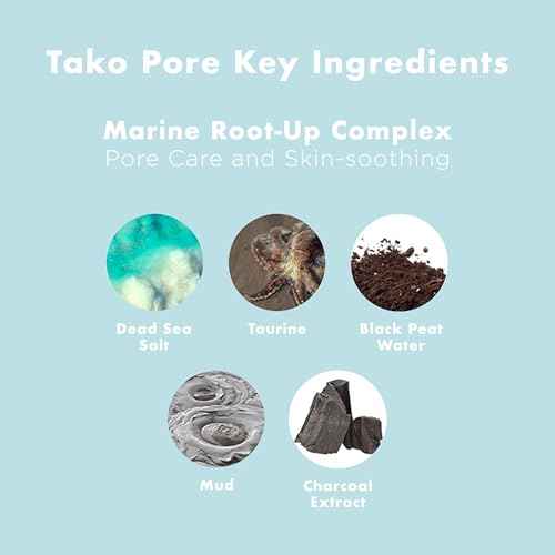 TONYMOLY Tako Pore Blackhead Remover Scrub Stick Charcoal & Dead Sea Salt Exfoliator for Blackheads, Whiteheads, Pore Cleansing & Oil Control, 0.8 oz