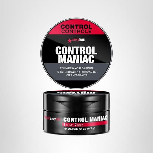 SexyHair Style Control Maniac Styling Wax, 2.5 Oz | Provides Definition | Long Lasting Shapes and Styles | Adds Shine