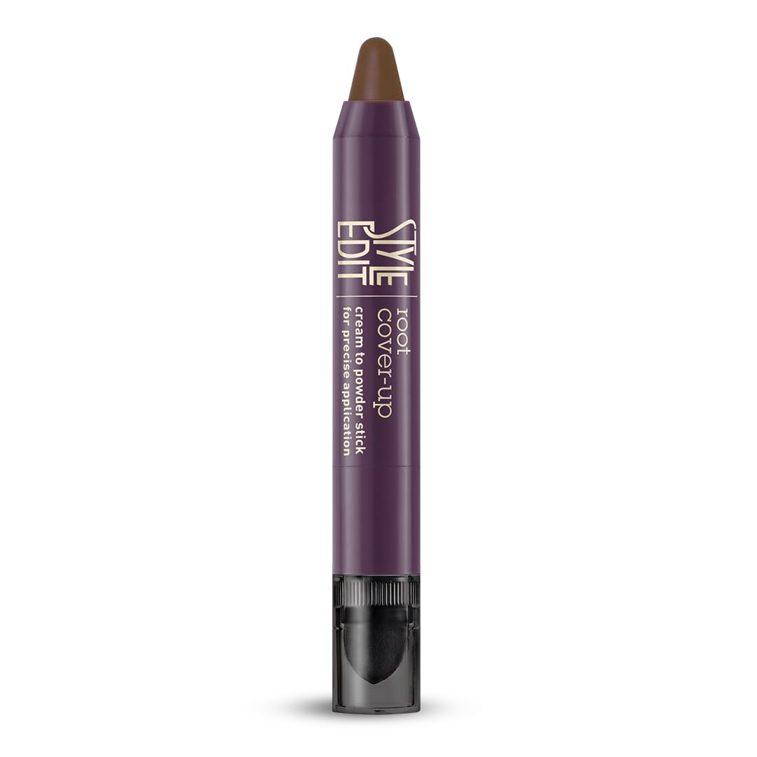 Style Edit Root Touch Up Stick - Temporary Gray Hair Concealer | Salon-Quality, Transfer-Resistant | Light Brown, 0.11 oz