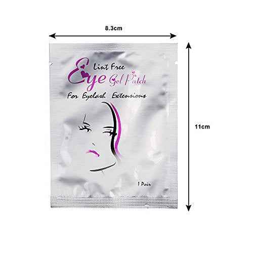 100 Pairs Eye Gel Patches, Lint Free Eye Gel pads for Eyelash Extension,Eye Mask Beauty Tool (Girl)