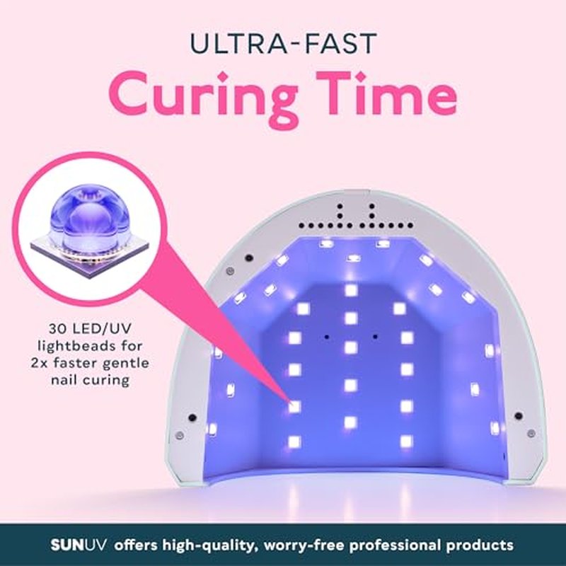 SUNUV UV LED Nail Lamp, Gel Light for Nail Polish UV Dryer with 3 Timers SUNone White