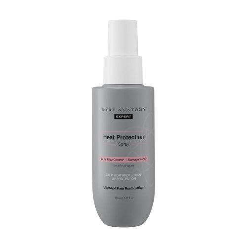 Bare Anatomy Heat Protection Spray Serum - Frizz Control for 24 Hours | Enriched with Vitamin E & Pea Protein | Vegan & Paraben-Free | 5.2 Fl Oz