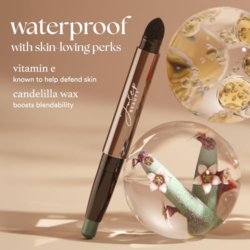 Julep Eyeshadow 101 Cream-to-Powder Waterproof Shadow Stick – Evergreen Shimmer – Long-Lasting, Crease-Proof, Deep Green Shimmer Cream Eyeshadow with Built-in Smudger