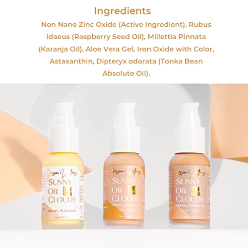 Jessica Wellness Mineral Sunscreen + Hydrating Serum with Broad Spectrum SPF 30 & Antioxidants, Oil-Free, Fragrance Free, Non-Nano Zinc Oxide. 1 oz (Clear)