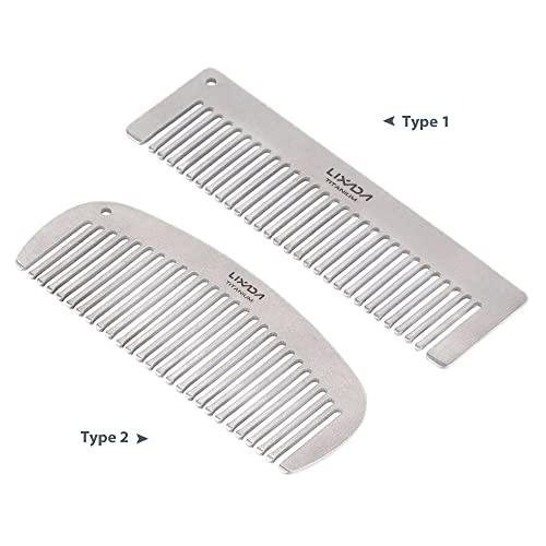 LIXADA Titanium Comb, Hair Beared Comb, Pocket Comb, Anti-Static Smooth Strong Light Heat-Resistant Daily use