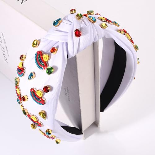 FAERLIIRY Mexican Headband for Women Cinco De Mayo Hair Accessories(Mexican-Sombrero)