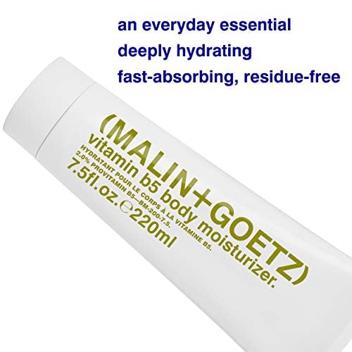 MALIN+GOETZ Vitamin B5 Body Moisturizer - Hydrating Bergamot-Scented Cream with Shea Butter & Oat | Non-Greasy for All Skin Types
