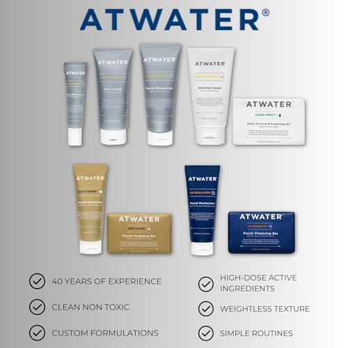 ATWATER Skin Armor Exfoliating Face Scrub,Men’s Facial Cleanser - Smoothes and Cleans Skin to remove Dead Skin - Travel Size Mens Face Exfoliator Leaving you Fresh and Vibrant - 3.4 oz