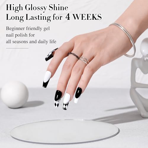 Double Rhythm 15ML Gel Nail Polish Pure Sheer Same Color Same Bottle Soak Off Gel Polish Art Manicure Salon DIY at Home for Women (Milky White-A1075)