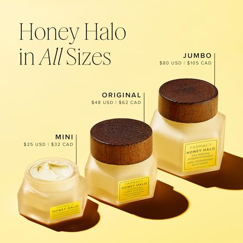 Farmacy Ceramide Face Moisturizer - Honey Halo Ultra Hydrating Facial Moisturizer with Buckwheat Honey + Ceramides - Helps Restore Barrier + Replenish Dryness - Plumping Skin Care for Dry Skin (50ml)