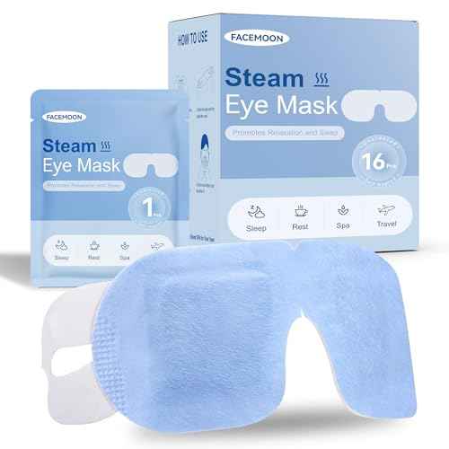Self Heating Steam Eye Masks ? Moist Heated Masks for Dry Eyes, Digital Eye Strain & Stress Relief, Warm Compress for Relax, Travel, Office, Sleep & Spa, Unscented (16 Packs)