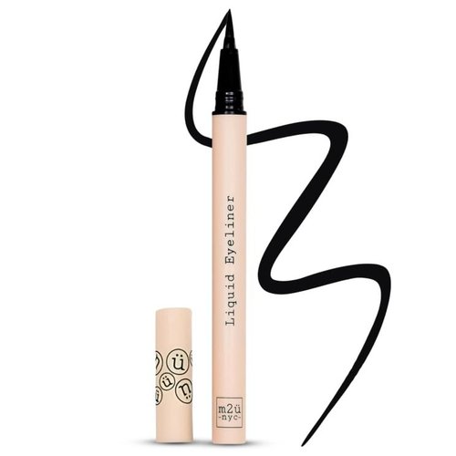 M2U NYC Waterproof Liquid Eyeliner Pen - Smudge-Proof Black Liner with 24-Hour Wear | Vegan & Hypoallergenic