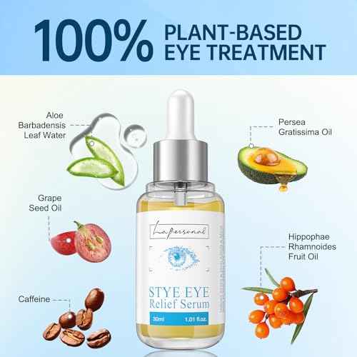 LA.PERSONAL Stye Eye Treatment, Chalazion Remover, Eye Serum for Styes Chalazion and Blepharitis Treatment, with Avocado oil, Sea buckthorn oil & Caffeine 1.01 Fl oz/30 Ml