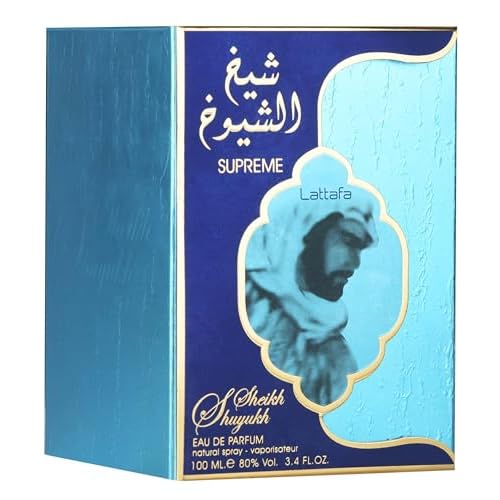 Lattafa Sheikh Al Shuyukh Supreme ? Spicy, Sweet, Woody, Amber ? Eau de Parfum Spray Long-Lasting Fragrance for Unisex, 3.4 Ounce / 100 ml