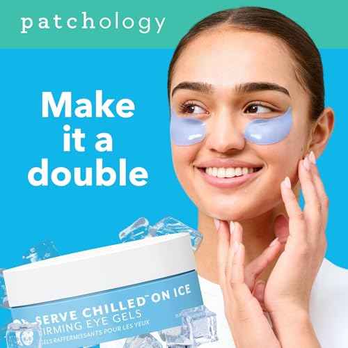 Patchology Serve Chilled On Ice Firming Under Eye Mask Patches with Peptides, Cloudberry Oil & Bakuchiol ? Hydrogel Patches for Dark Circles, Puffiness, Fine Lines ? Ideal Travel Essential - 15 Pairs