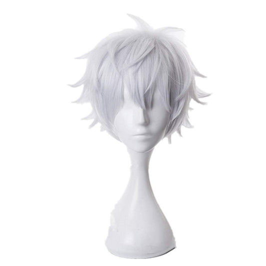 XiongXiongLe Anime Wig Cosplay Jujutsu Kaisen Gojo Satoru Silver White Costume Hair Replacement Wigs For Girl Boy Party Halloween Christmas(Gojo Satoru 1)