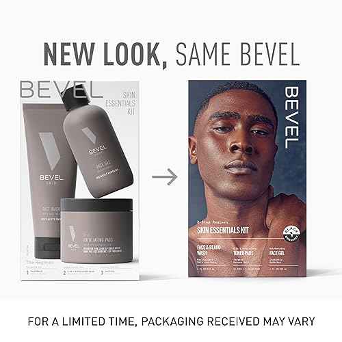 Bevel Facial Skin Care Set for Men - Mens Skincare Kit Routine Includes Face Wash with Aloe Vera, Glycolic Acid Exfoliating Pads, Lightweight Face Moisturizer, Helps Treat Blemishes and Bumps