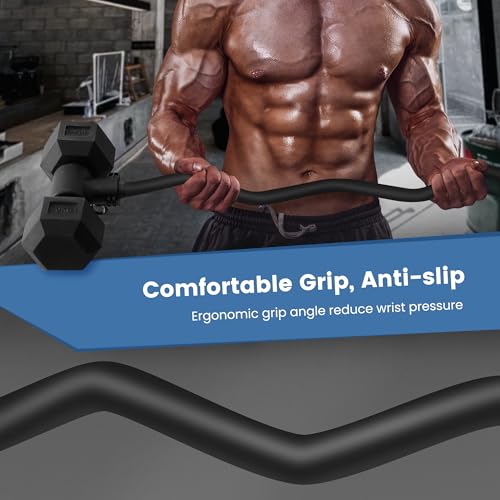 Dumbbell Converter, Convert Dumbbells to Curl Bar, Dumbbell Barbell Converter Bar, Balency EZ Curl Bar for Home Gym Workout, Adjustable Weight & Up to 200LB Capacity Weight Curl Bar for Weight Lifting