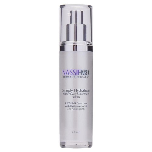 NassifMD Simply Hydration SPF 40 Sunscreen - Sheer, Lightweight Protection for All Skin Types