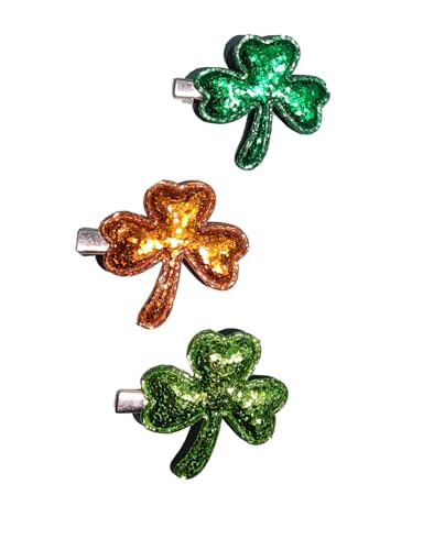 St. Patrick Bow Hair Clips Hairpin Grosgrain Ribbon Bows Holiday Barrettes JHSP07 (D4)