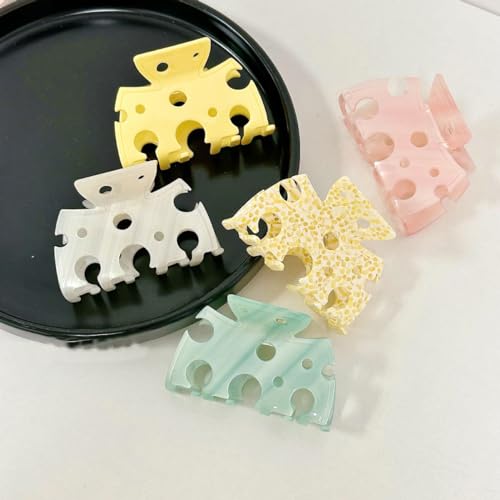 Cheese Hair Clip,Acetate Claw Clips,Hair Clips for Women,Cyan