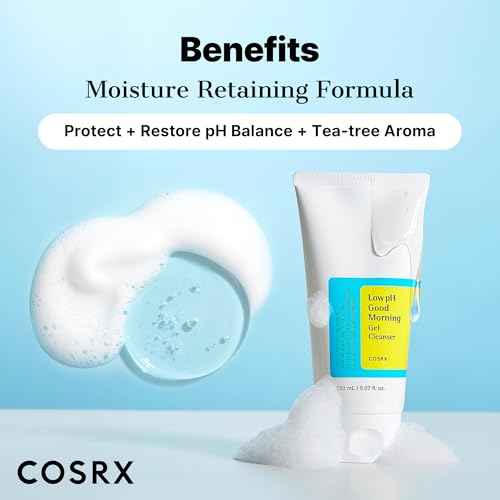 COSRX Low pH Good Morning Gel Face Cleanser, 5.07 fl oz, BHA Face Wash, Daily Mild Face Cleanser for Sensitive Skin, PH Balancing, Korean Skin Care, Korean Face Wash