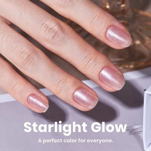 Beetles 2 in 1 Nail Strengthener Polish 1Pcs 15ml Pearl White Nail Polish-Fast Drying & Long Lasting Nail Polish Pearlescent Sheen Nail Lacquer Shimmer Art Effect for Nail Salon-Quality Results