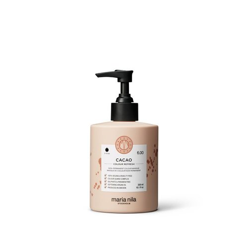 Maria Nila Color Refresh Cacao | Brown Hair Mask with Semi-Permanent Pigments - 100% Vegan & Sulfate-Free