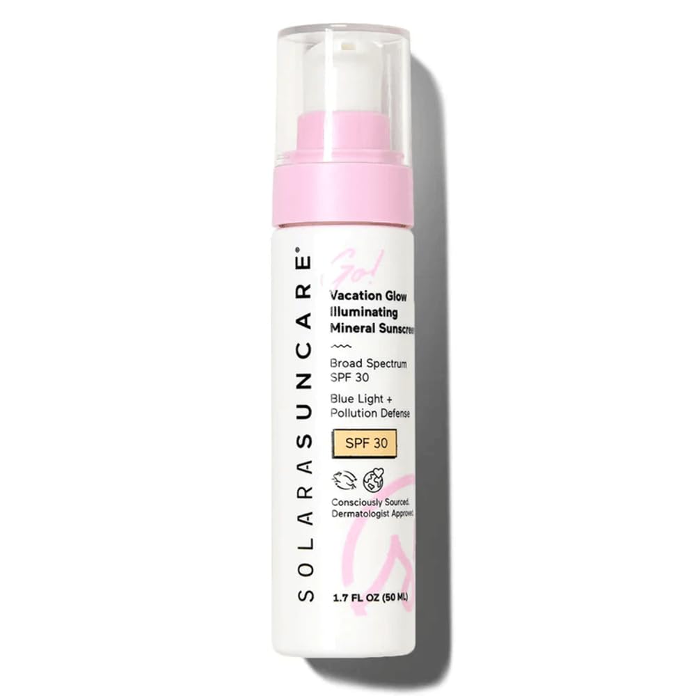 Solara Suncare Go! Vacation Glow Tinted Moisturizer SPF 30 - EWG Verified, Vegan & Reef Friendly | Unscented, Lightweight (1.7 fl oz | 50 ml)